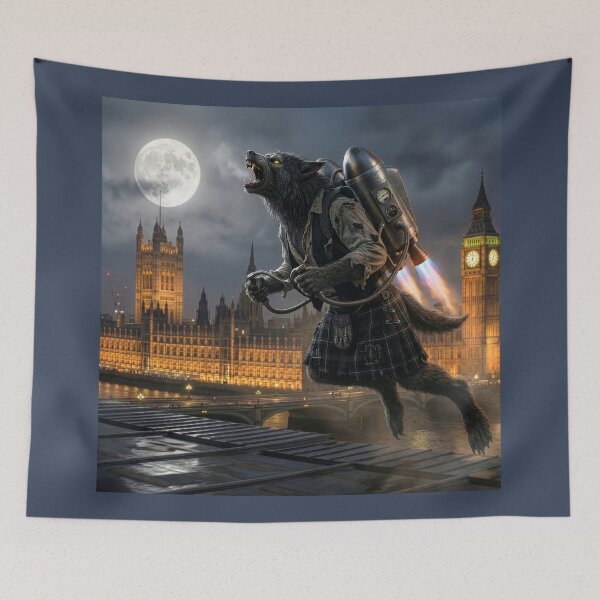 Item preview, Werewolf In London Flies Over City designed and sold by Tridentulus.