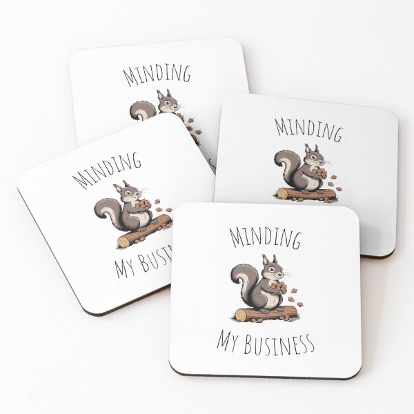 Item preview, Minding my business Squirrel designed and sold by Gracie Studios.
