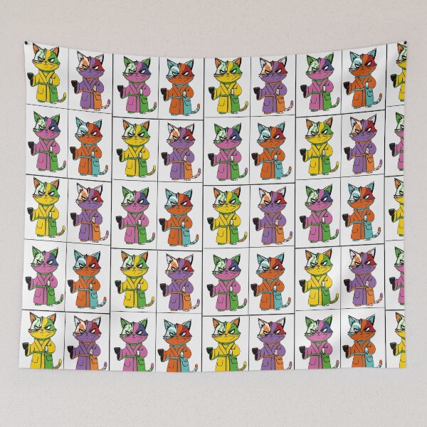 Item preview, Cat Pop Art Illustration – Colorful Kittens Inspired by Andy Warhol Style2 designed and sold by Gadet100.