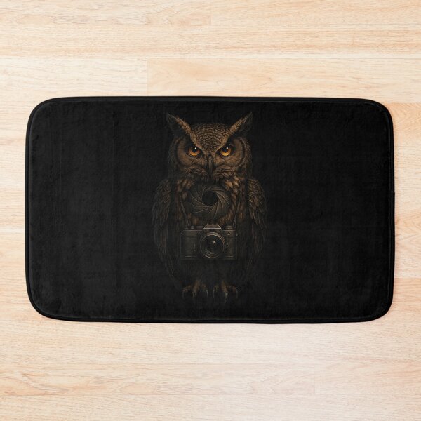 Item preview, Cinematic Owl with Vintage Camera - Surreal T-Shirt Design designed and sold by MKreative Studio.