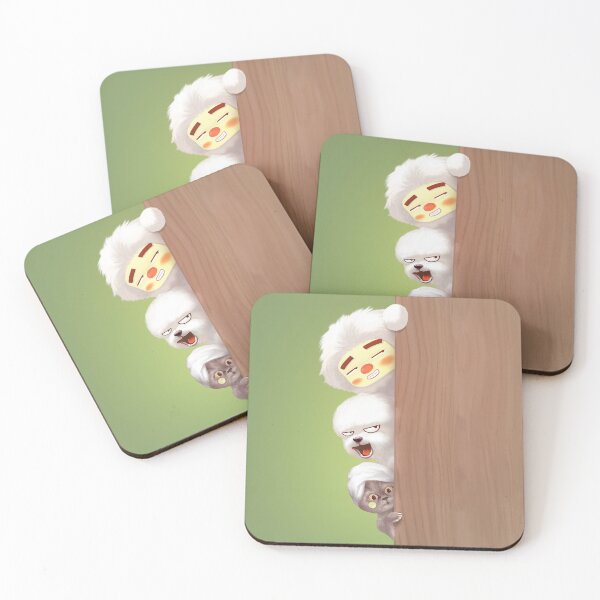 Item preview, Peeking Trio – Iron T, Smiling Bichon & Cat designed and sold by ZKOZKOHI.