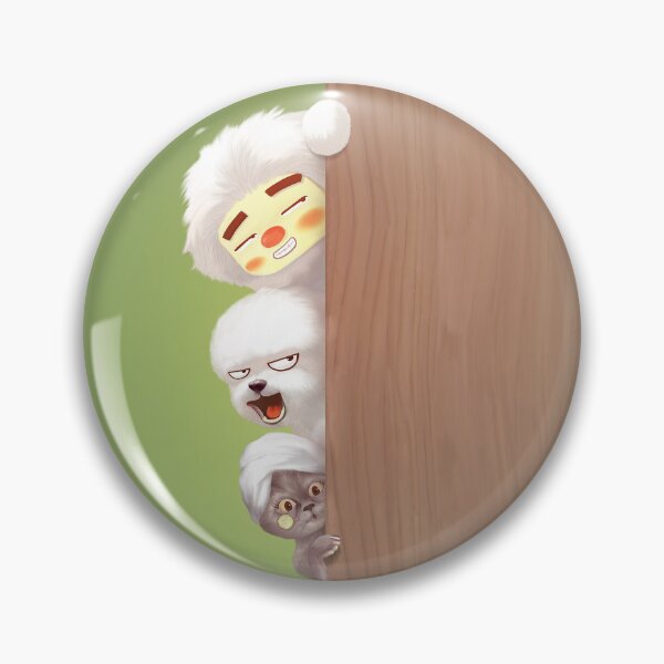 Item preview, Peeking Trio – Iron T, Smiling Bichon & Cat designed and sold by ZKOZKOHI.