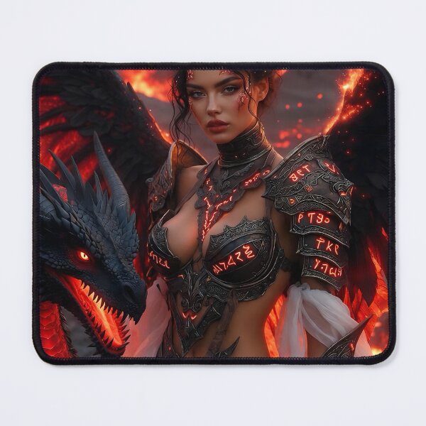 Item preview, Lava Harbinger – Fallen Angel of Flame designed and sold by SunsetAngelsAI.