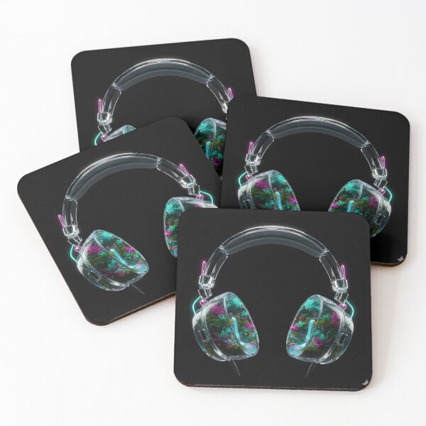 Item preview, Crystal Nature Beats - Neon Ecosystem Headphones designed and sold by etuvibes.