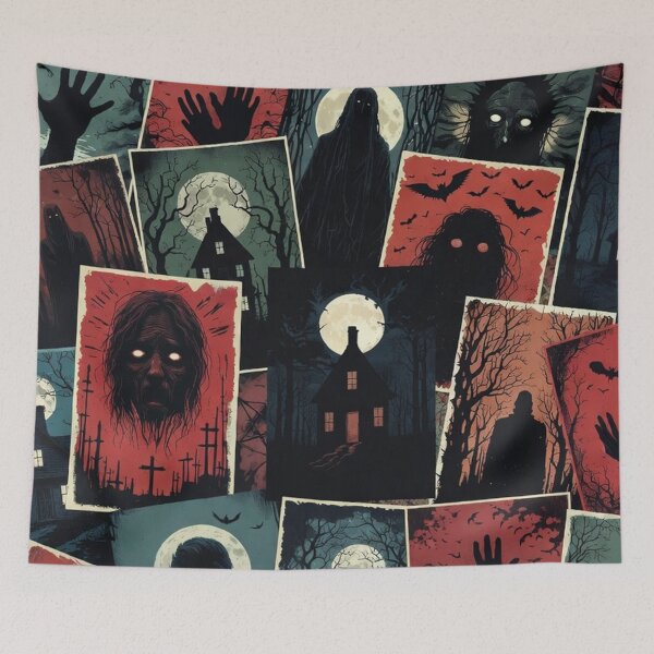 Item preview, Creepy Horror Poster Collage designed and sold by SassyArtistry.