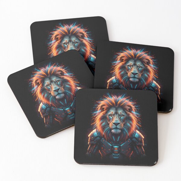 Item preview, Cybernetic Lion King - Neon Fiber Mane designed and sold by etuvibes.