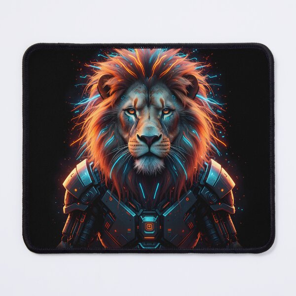Item preview, Cybernetic Lion King - Neon Fiber Mane designed and sold by etuvibes.
