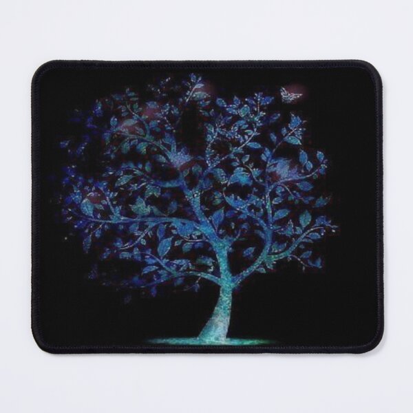 Item preview, Beautiful glowing blue tree in darkness designed and sold by NivyasArtistry.