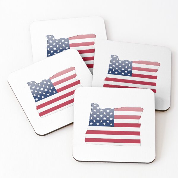 Item preview, Oregon Stars & Stripes State Silhouette – Distressed Americana designed and sold by Paper Drip.