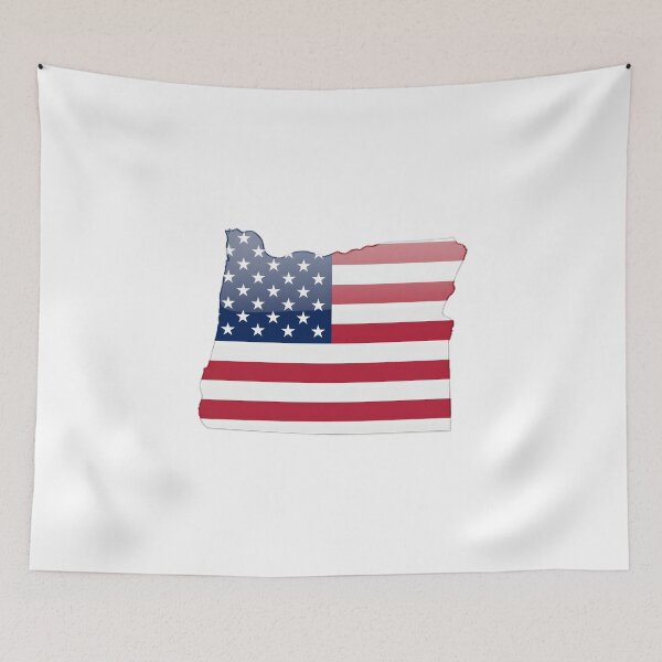 Item preview, Oregon Stars & Stripes State Silhouette – Distressed Americana designed and sold by Paper Drip.