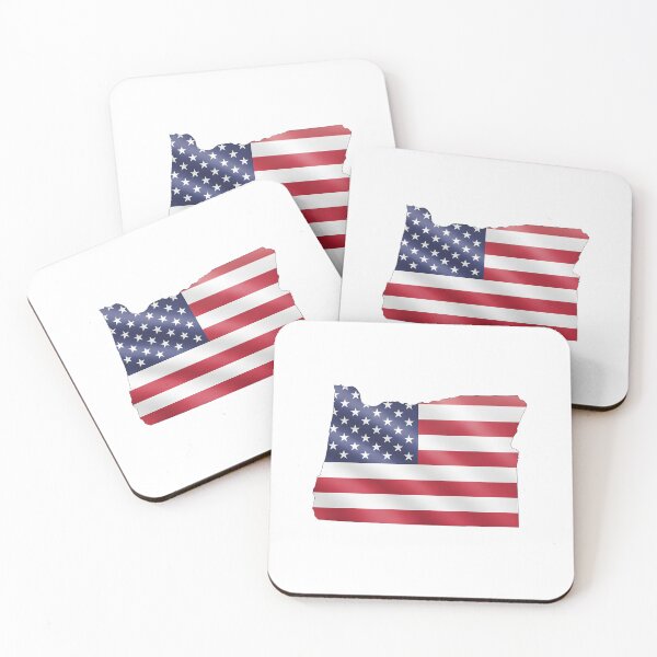 Item preview, Oregon Stars & Stripes State Silhouette – Distressed Americana designed and sold by Paper Drip.