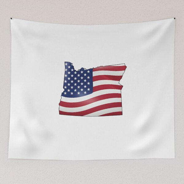 Item preview, Oregon Stars & Stripes State Silhouette – Distressed Americana designed and sold by Paper Drip.