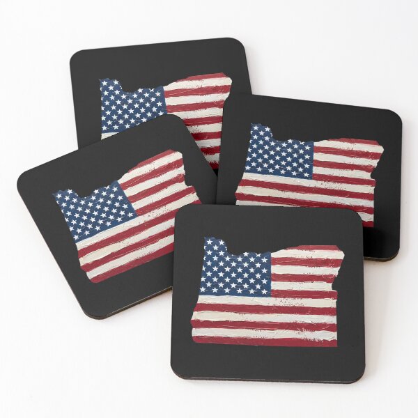 Item preview, Oregon Stars & Stripes State Silhouette – Distressed Americana designed and sold by Paper Drip.