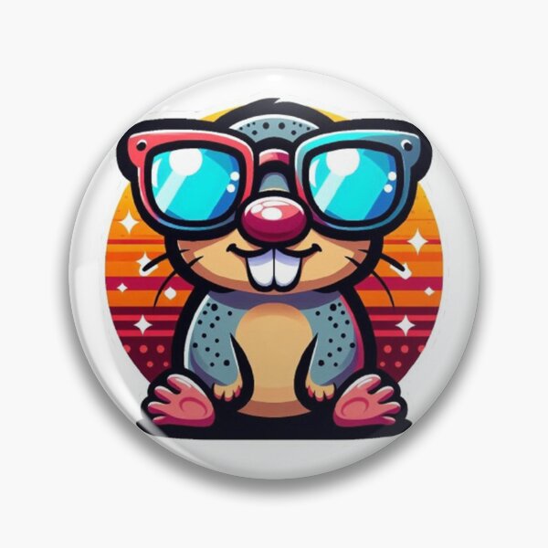 Item preview, Cool Mole – Retro Sunset Cartoon Character designed and sold by Dogandesighn.
