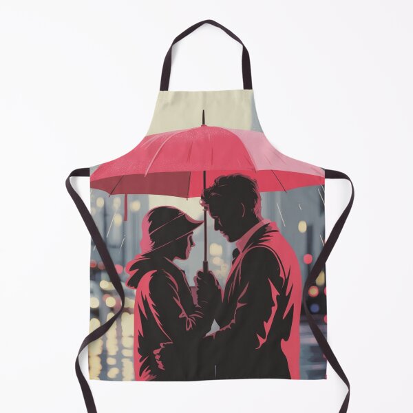 Item preview, Rainy Romance - City Silhouette: Romance in the Pink Rain designed and sold by HappySproutArt.