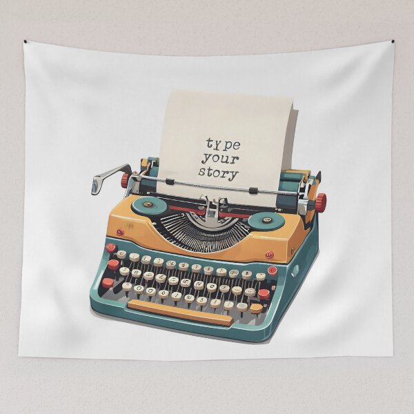 Item preview, typewriter, vintage, retro, write your own story, write, words, novelist designed and sold by TrueArtVibes.