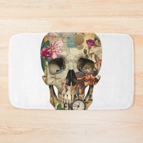 Item preview, Vintage Skull Collage with Floral Elements designed and sold by Wonderful Designs.
