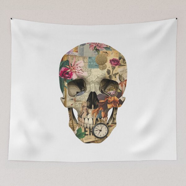 Item preview, Vintage Skull Collage with Floral Elements designed and sold by Wonderful Designs.