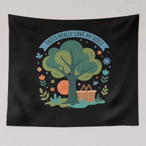 Item preview, Trees Really Love My Discs Funny Disc Golf Scene designed and sold by LuminOrb.