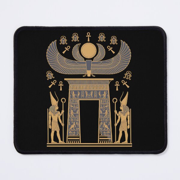 Item preview, mystical cat - ancient egypt cats - travel egypt - egypt souvenir - cairo trip - pyramids adventure - wanderlust egypt - world traveler - geometric art - symmetrical design - egypt pattern designed and sold by JansenGS.