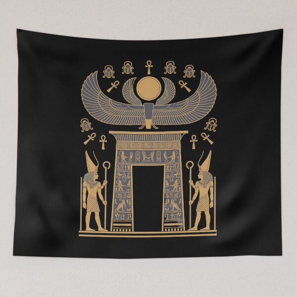 Item preview, mystical cat - ancient egypt cats - travel egypt - egypt souvenir - cairo trip - pyramids adventure - wanderlust egypt - world traveler - geometric art - symmetrical design - egypt pattern designed and sold by JansenGS.