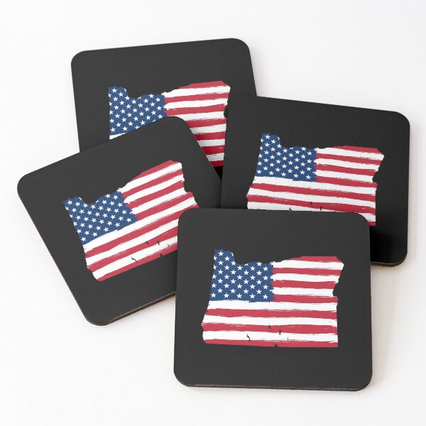 Item preview, Oregon Stars & Stripes State Silhouette – Distressed Americana designed and sold by Paper Drip.