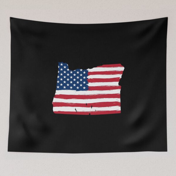 Item preview, Oregon Stars & Stripes State Silhouette – Distressed Americana designed and sold by Paper Drip.