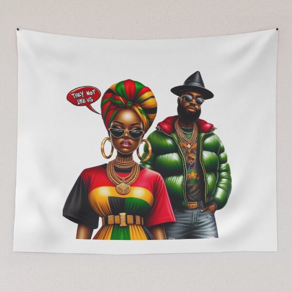 Item preview, Afro Queen & King Bold Street Style Art designed and sold by Lulunza.