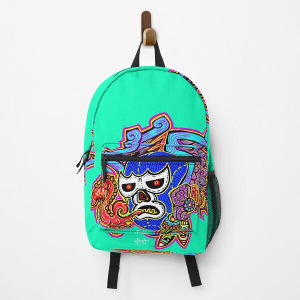 Item preview, blue demon mask prehispanic designed and sold by UrielCalavera.