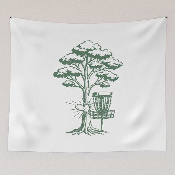 Item preview, Disc Golf Tree Hit Flying Disc Basket Scene designed and sold by LuminOrb.