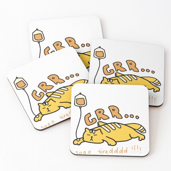 Item preview, GRR… Soo Tiredddd Cat – Funny Lazy Cat Illustration designed and sold by Baby-Care.