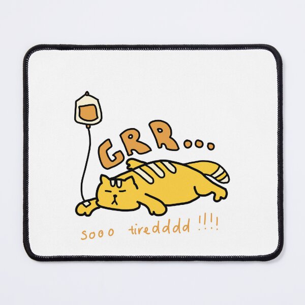 Item preview, GRR… Soo Tiredddd Cat – Funny Lazy Cat Illustration designed and sold by Baby-Care.
