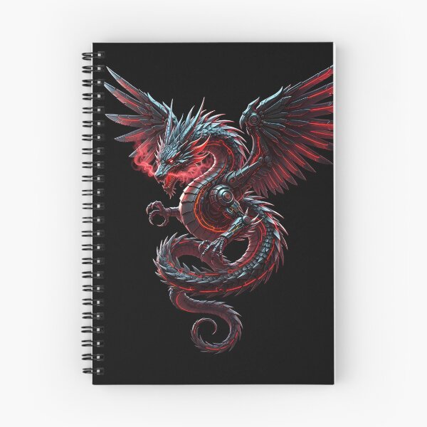 Item preview, Cyber Dragon Sovereign - Red Neon Serpent designed and sold by etuvibes.