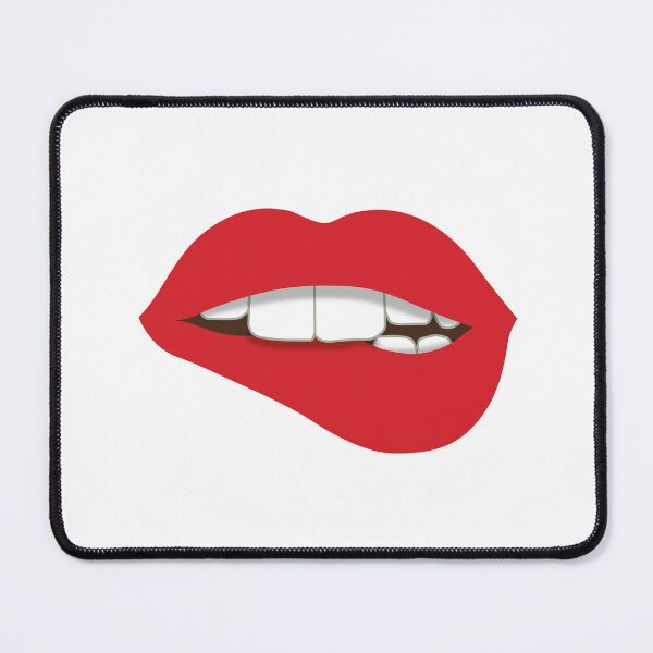 Item preview, Seductive Lips - Playful Lip Bite Vector Art designed and sold by Vector Woofs.