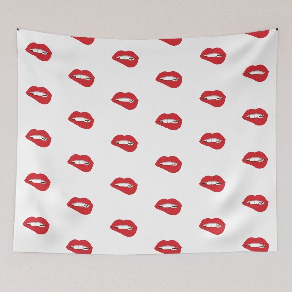 Item preview, Seductive Lips - Playful Lip Bite Vector Art designed and sold by Vector Woofs.