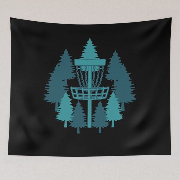 Item preview, Disc Golf Basket In Forest Frisbee Golf Flying designed and sold by LuminOrb.