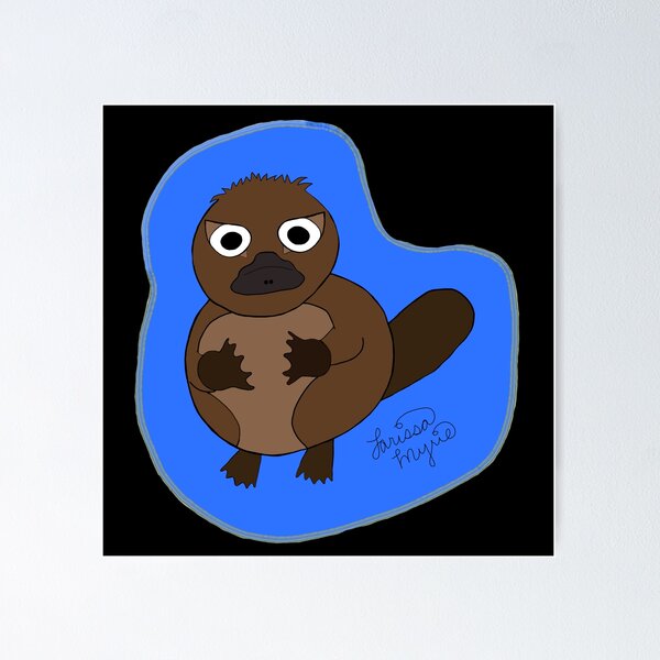 Item preview, DUCK BILLLED PLATYPUS DRAWING BY LARISSA MYRIE designed and sold by larissa-myrie.
