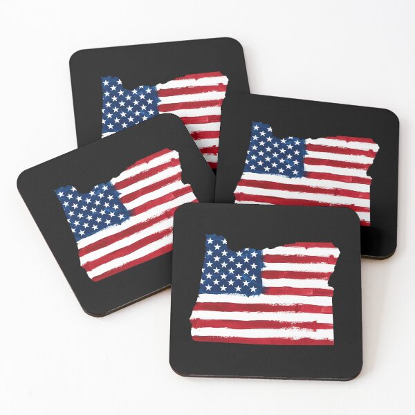 Item preview, Oregon Stars & Stripes State Silhouette – Distressed Americana designed and sold by Paper Drip.