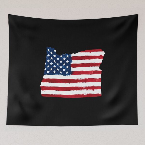 Item preview, Oregon Stars & Stripes State Silhouette – Distressed Americana designed and sold by Paper Drip.