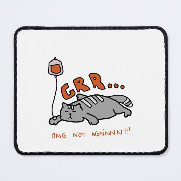 Item preview, OMG Not Again!!! – Grumpy Tired Cat Illustration designed and sold by Baby-Care.