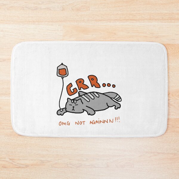 Item preview, OMG Not Again!!! – Grumpy Tired Cat Illustration designed and sold by Baby-Care.