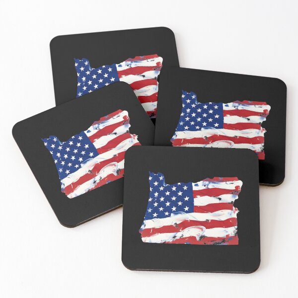 Item preview, Oregon Stars & Stripes State Silhouette – Distressed Americana designed and sold by Paper Drip.