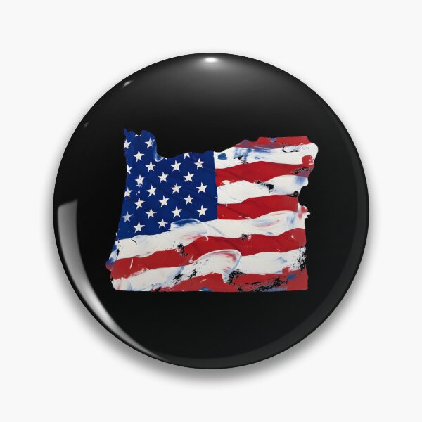 Item preview, Oregon Stars & Stripes State Silhouette – Distressed Americana designed and sold by Paper Drip.