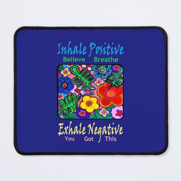 Item preview, Inhale Positive Exhale Negative Hand Painted Flowers designed and sold by kel72.