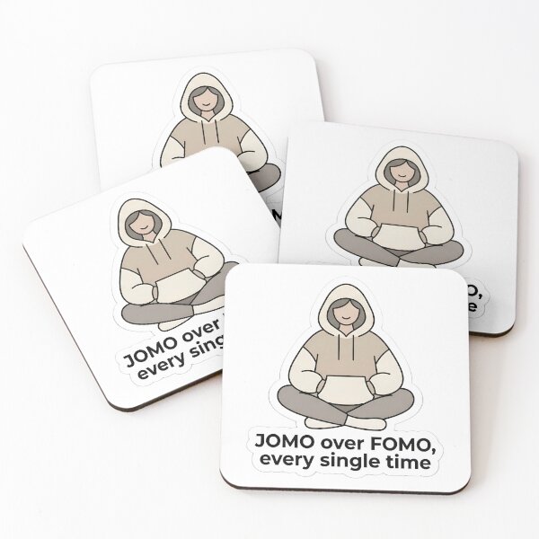 Item preview, JOMO Over FOMO Every Single Time Hoodie Aesthetic Sticker designed and sold by MukuMint.