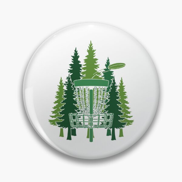 Item preview, Disc Golf Basket Forest Flying Disc Golfing Scene designed and sold by LuminOrb.
