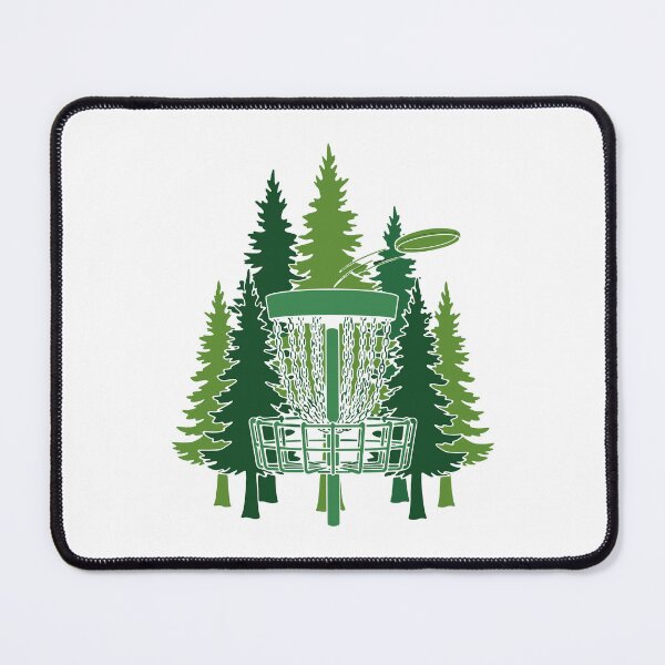 Item preview, Disc Golf Basket Forest Flying Disc Golfing Scene designed and sold by LuminOrb.