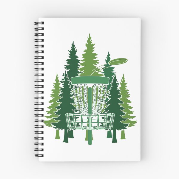 Item preview, Disc Golf Basket Forest Flying Disc Golfing Scene designed and sold by LuminOrb.