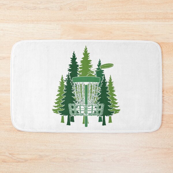 Item preview, Disc Golf Basket Forest Flying Disc Golfing Scene designed and sold by LuminOrb.