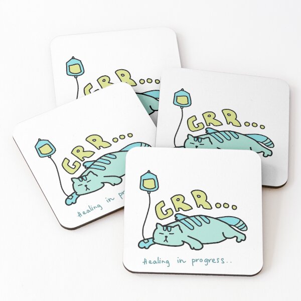 Item preview, GRR… Healing in Progress – Tired Cat Illustration designed and sold by Baby-Care.